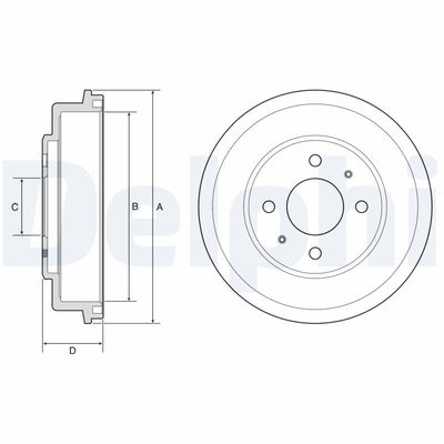 BREMSTROMMEL DELPHI BF582