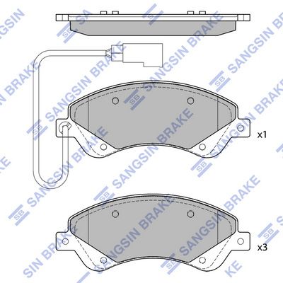 Комплект тормозных колодок, дисковый тормоз Hi-Q SP4403 для SUZUKI SWIFT