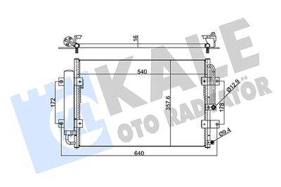 Конденсатор, кондиционер KALE OTO RADYATÖR 342985 для HYUNDAI H100