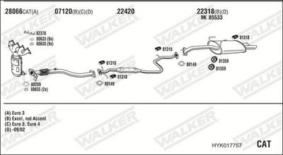 SISTEM DE ESAPAMENT WALKER HYK017757