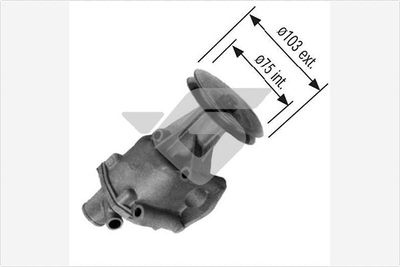 Водяной насос, охлаждение двигателя HUTCHINSON WP150 для AUTOBIANCHI A