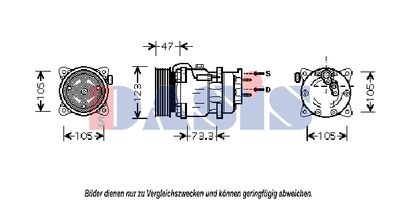 COMPRESOR CLIMATIZARE AKS DASIS 851411N