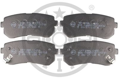 OPTIMAL 12651 Тормозные колодки и сигнализаторы  для HYUNDAI ix35 (Хендай Иx35)