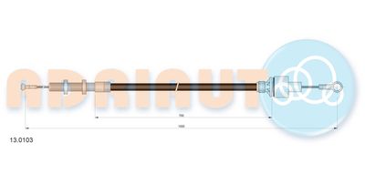 въжен механизъм, задействане на съединителя ADRIAUTO 13.0103