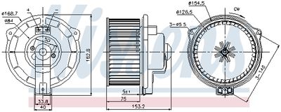 Wentylator wewnętrzny NISSENS 87107