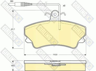 GIRLING 6112031 Тормозные колодки и сигнализаторы для RENAULT ESPACE II (J/S63_) 2.1 TD (J633, J634, J/S635, J/S63D) GIRLING 6112031 Тормозные колодки и сигнализаторы для RENAULT ESPACE II (J/S63_) 2.1 TD (J633, J634, J/S635, J/S63D)