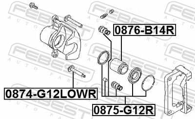 Piston, brake caliper 0876-B14R