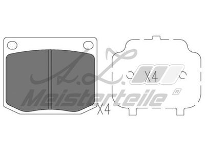 комплект спирачно феродо, дискови спирачки A.Z. Meisterteile AZMT-44-022-1846