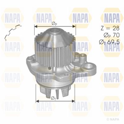 Water Pump, engine cooling NAPA NWP1137