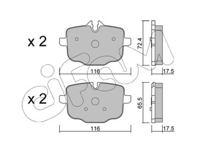 Комплект тормозных колодок, дисковый тормоз CIFAM 822-921-0 для BMW iX