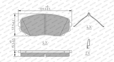 SET PLACUTE FRANA FRANA DISC FERODO FDB5285 2