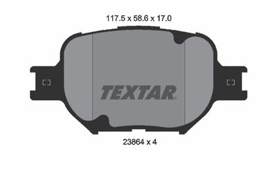 Комплект тормозных колодок, дисковый тормоз TEXTAR 2386401 для TOYOTA VEROSSA