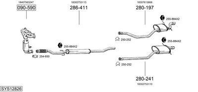 Изпускателна система BOSAL SYS12826