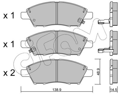 Комплект тормозных колодок, дисковый тормоз CIFAM 822-1079-0 для NISSAN NOTE