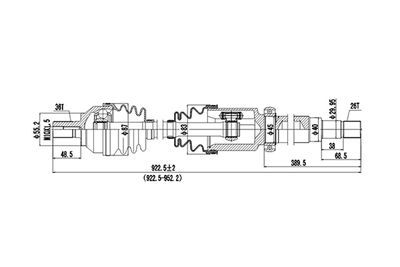 Приводной вал DYNAMATRIX DDS234163 для FORD C-MAX