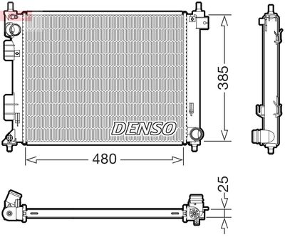 Радиатор, охлаждение двигателя DENSO DRM41035 для HYUNDAI i20