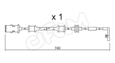 SENZOR DE AVERTIZARE UZURA PLACUTE DE FRANA