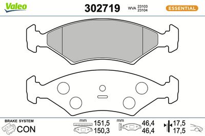 SET PLACUTE FRANA FRANA DISC VALEO 302719
