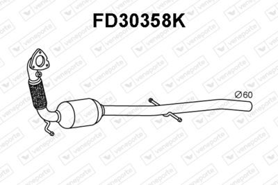 VENEPORTE FD30358K Катализатор для FORD TOURNEO CUSTOM V362 Автобус (F3)