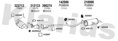 Układ wydechowy KLARIUS 631433E