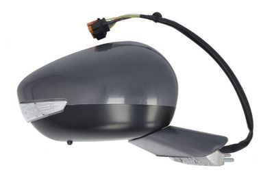 Zijspiegel Rechts (elektrisch, in reliëf, met verwarming, under-coated, elektrisch opklapbaar, met indicator, met temperatuursensor) past: PEUGEOT 508 I 09.14-12.18