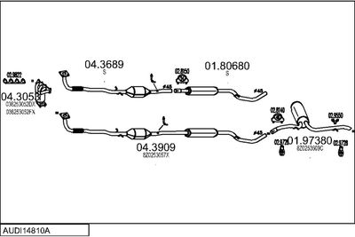 SISTEM DE ESAPAMENT MTS AUDI14810A013360