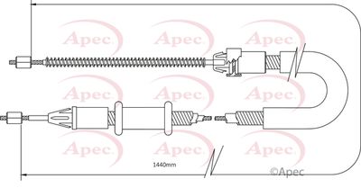 Cable Pull, parking brake APEC CAB1371