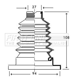 Bellow, drive shaft FIRST LINE FCB2788