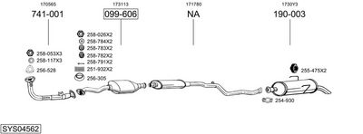SISTEM DE ESAPAMENT BOSAL SYS04562