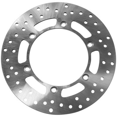 Brake disc Achter vast, 282/144x5mm 6x166mm, diameter bevestigingsgat 10,5mm, hoogte (tussenruimte) 0 past: MOTO GUZZI CALIFORNIA 1100 (Aluminium)/1100 (Evo.Touring)/1100 (Titanium)/1100Alu/1100i (Jac