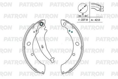 Комплект тормозных колодок PATRON PSP015 для VW POLO