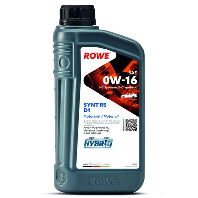 Rowe - motorový olej HIGHTEC SYNT RS D1 0W16 1L