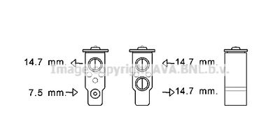 Расширительный клапан, кондиционер AVA QUALITY COOLING HY1384 для HYUNDAI SANTA FE