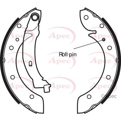 Brake Shoe Set APEC SHU570