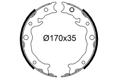 VALEO 564278 Ремкомплект барабанных колодок  для SUBARU XV (Субару Xв)