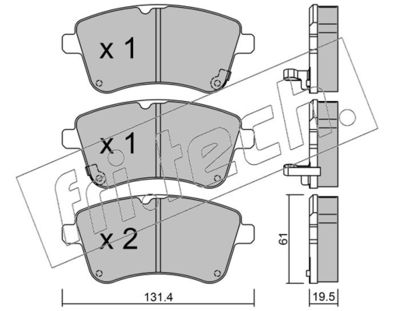 fri.tech. 931.0 Тормозные колодки и сигнализаторы для KIA VENGA (YN) 1.4 CRDi 75 fri.tech. 931.0 Тормозные колодки и сигнализаторы для KIA VENGA (YN) 1.4 CRDi 75