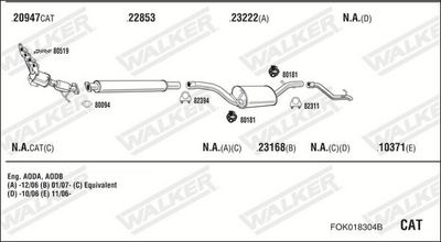 SISTEM DE ESAPAMENT WALKER FOK018304B