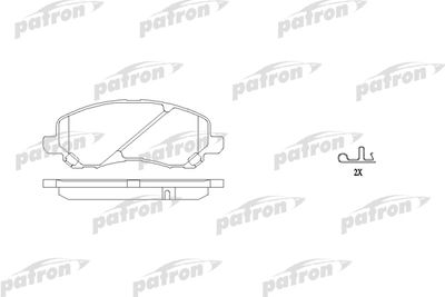 Комплект тормозных колодок, дисковый тормоз PATRON PBP1621 для MITSUBISHI GALANT