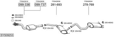 Układ wydechowy BOSAL SYS09253