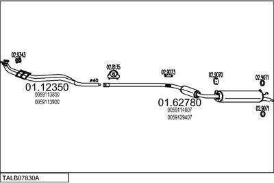 Výfukový systém MTS TALB07830A002496