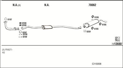 ABGASANLAGE WALKER CI15008