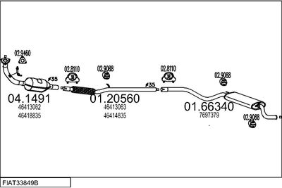 SISTEM DE ESAPAMENT MTS FIAT33849B002694