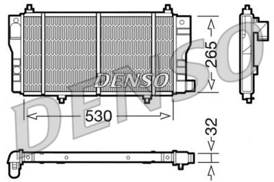 Радиатор, охлаждение двигателя DENSO DRM07002 для CITROËN C15