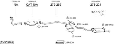 Układ wydechowy BOSAL SYS05161