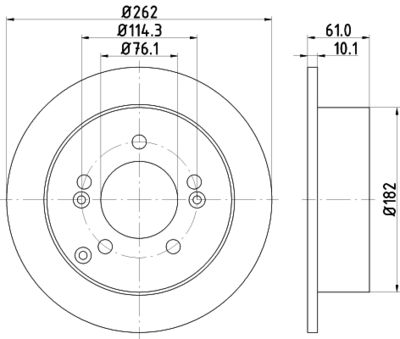 Тормозной диск HELLA 8DD 355 113-641 для HYUNDAI XG