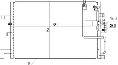 Конденсатор, кондиционер HART 606 165 для SAAB 9-3
