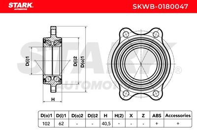 комплект колесен лагер STARK SKWB-0180047