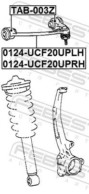 SUPORT TRAPEZ FEBEST TAB003Z 1