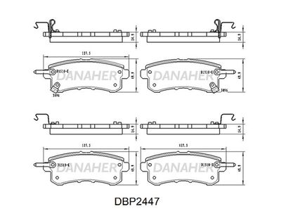 Комплект тормозных колодок, дисковый тормоз DANAHER DBP2447 для INFINITI QX80