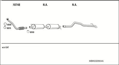 Układ wydechowy WALKER MBK032904A